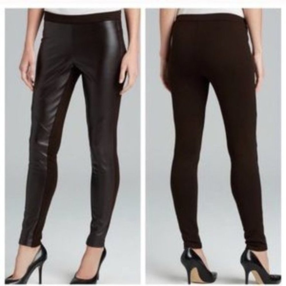 Michael Kors Black Faux Leather Leggings Size XS